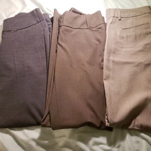 Trio of dress pants